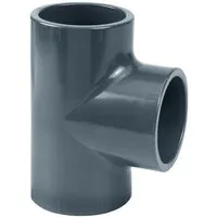 Cepex Wasserrohr PVC T-Stück Ø 50 mm mit 3 Muffen für PVC Rohre