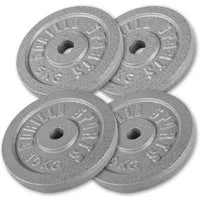 GORILLA SPORTS Hantelscheibe Hantelscheibe Guss 30/31 mm 1,25-30 KG, 30 kg, (4-tlg)