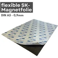 MaajeeKuto Magnet Magnetfolie 0,9 mm DIN A5 mit 3M Selbstklebung stark Ferrit Magnet (1-St)