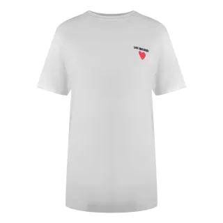 Moschino T-shirt Mit Kleinem Herz-logo, Weiß