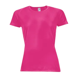 SOLS Damen/Damen Sportliches T-Shirt mit kurzen Ärmeln (Neon Pink)