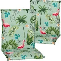 NYVI Polsterauflage Niedriglehner Auflagen Rio 2er Set - Stuhlauflage für Gartenstühle, (2 St), Sitzauflage, Pflegeleicht, Robust, Bequem