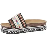 Ital-Design Damen Mules Freizeit Plateausandaletten (85960239) Flach Pantoletten in Schwarz