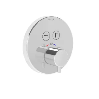 VitrA AquaControl Thermostat-Einhebel-Wannenfüll- und Brausearmatur Chrom,A42718EXP A42718EXP