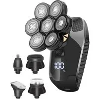 Athlix Nassrasierer 5-in-1 Elektrischer Rasierer Herren Elektrorasierer Rasierapparat, Nass- und Trockenrasur, 5 Aufsätze, 7D-Scherköpfe