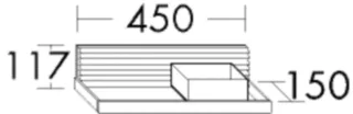 Burgbad Wandboard Fiumo 117x450x150 Eiche Dekor Urban, ACDX045F6934 ACDX045F6934