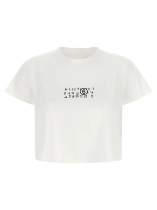 MM6 Maison Margiela Weißes Baumwoll-T-Shirt