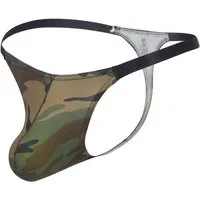 Lau-Fashion Tanga Camouflage Army String Thong – Offenes Design Micro Unterwäsche Herren