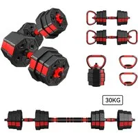 ToteBox Hantel-Set Verstellbar 6 in1 Kettlebell Hanteln Set mit Verbindungsstahlrohr
