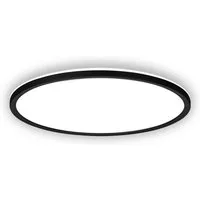 B.K.Licht LED Panel SHALLOW, LED fest integriert, Neutralweiß, 24x3 cm, Badlampe, Badezimmer, Küche, Wohnzimmer