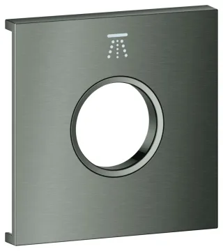 GROHE Metallplatte Grohtherm Aqua Tiles 106889, Symbol: Kopfbrause 3 hard graphite geb., 106889AL00 106889AL00