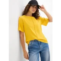 bonprix T-Shirt lockere Passform, weite Ärmel mit dezenter Raffung an der Schulter