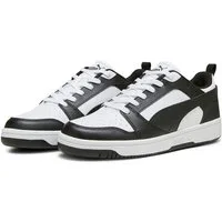 PUMA REBOUND V6 LOW Sneaker niedrig geschnitten, mit Schnürverschluss, aus getrommeltem Leder