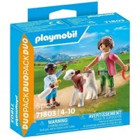 Playmobil® PLAYMOBIL 71803 DuoPack Bäuerin mit Kind und Kalb Konstruktions-Spielset