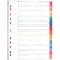 Otto Office Aktenordner, Register 1-12 farbig, DIN A4, 12-tlg., Kunststoff