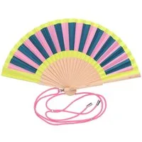 Giftcompany Dekoobjekt Fififan Fächer Streifen rosa/petrol/gelb 23cm