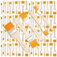 Youyijia Flachpinsel Pinselset Malerpinsel 100tlg 5 versch mit Holzgriff Lasurpinsel Set, (100 St)