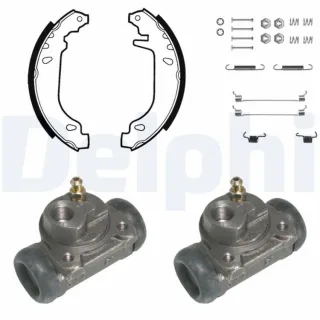 Delphi Bremsbacken vormontiert hinten Renault Twingo 1 KP825