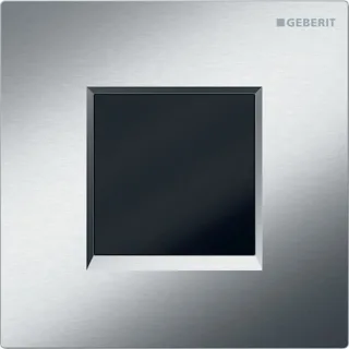 Geberit Urinalsteuerung, elektronisch, Batteriebetrieb, Abdeckplatte Typ30 Chrom gebürstet, 116037KX 116037KX1