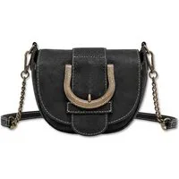 COLLEZIONE ALESSANDRO Umhängetasche Vintage Nappa, halbrunde Ledertasche, Made in Italy