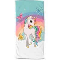 good morning Strandtuch Dash, Microfaser (1-St), Mikrofaser, 75x150, Schnelltrocknend, Strand, Kind, Mädchen, Einhorn