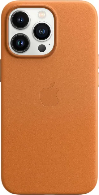 Apple Leder Case mit MagSafe [für iPhone 13 Pro] goldbraun