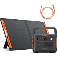 Jackery Stromgenerator 1000 v2 Tragbare Powerstation mit 100W Solarpanel & Auto-Ladekabel, 3 in kW, 1070Wh/1500W LiFePO4 Solargenerator Schnellladung für Camping, Notfall