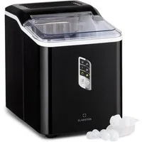 Klarstein Eiswürfelmaschine Albaron Eismaschine 12 kg/24h 1,5L Bullet-Eis 2 Größen 9/7,5 Min. LCD, Ice Maker Eiswürfelbereiter Bullet-Eis für 9 Würfel pro Zyklus