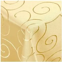 DecoHomeTextil Heimtextilmanufaktur Tischdecke Kringel Circle Tafeldecke Ornamente Damast Tischdecke