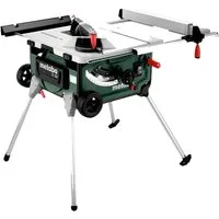 metabo Tischkreissäge TS 254 254mm, Set, 11-St., inkl. Sägeblatt, Parallel- und Winkelanschlag, Tischverlängerung, mit Untergestell und Trolleyfunktion