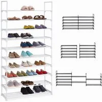 relaxdays Schuhregal XXL Schuhregal erweiterbar, 1-tlg., weiß