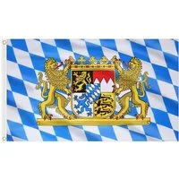 LuxusKollektion Flagge Flagge Bayern 150x90cm Oktoberfest Messingösen 1 Stück Bayern Flagge