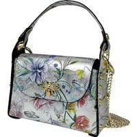 Toscanto Umhängetasche Toscanto Tasche silber farbig Leder (Umhängetasche), Damen Umhängetasche Leder, silber, farbig ca. 19cm x ca. 14cm