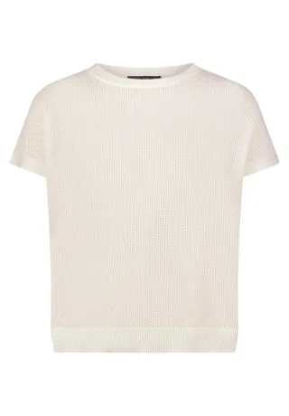 Betty Barclay - Kurzärmeliger Pullover aus Feinstrick mit Rundhalsausschnitt weiß - Gr. - 46