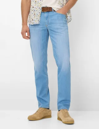 Brax Herren Five-Pocket-Hose Style CADIZ BRIGHT SEA WATER USED, denim hellblau, Gr. 44/30