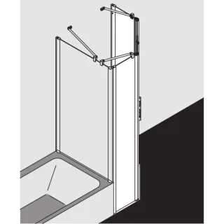 Kermi Pega Fünfeck-Duschkabine PEF4309020VAK 90x90x200cm, silber hochglanz, ESG klar