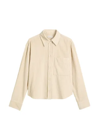 Marc OPolo Casual - Feincord-Bluse relaxed natural stone - Gr. - 38
