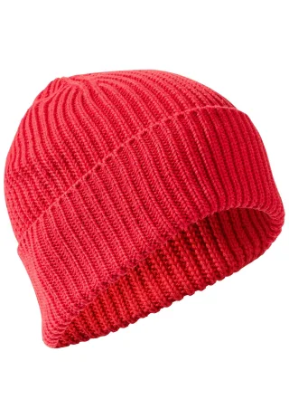 camel active - Strick-Beanie aus reiner Baumwolle red - Gr. - OS
