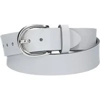 kiddybelts Ledergürtel Kids 25mm in Weiss mit Schließe in Silber (KB10-100, 1-St) sehr weiches Vollrindleder