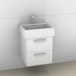 Artiqua 415 Waschtischunterschrank für Living City 817431 Weiß Hochglanz, 415-WU2L-L5-7016-68 415-WU2L-L5-7016-68
