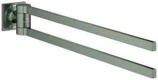 GROHE Doppel-Handtuchhalter Allure 40342_1 hard graphite gebürstet, 40342AL1 40342AL1