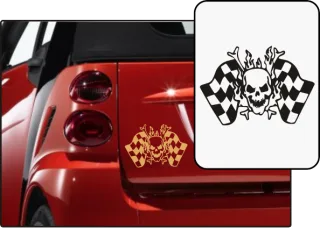 Aufkleber "skullX"