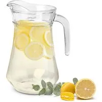 Sendez Wasserkaraffe Glaskrug mit Henkel 1 L Wasserkrug Glaskaraffe Karaffe Krug Saftkrug