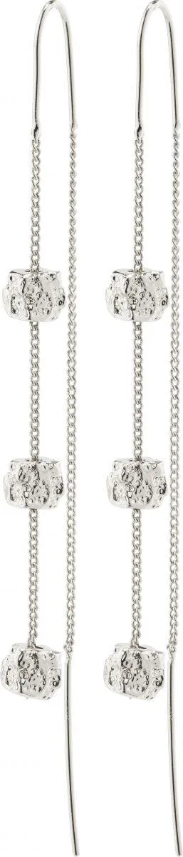 pilgrim - Lange Hänge-Ohrringe - Courageous silver - Gr. - OS