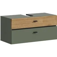 welltime Waschbeckenunterschrank VANN, Breite 75cm, hängende, 2 Schubkästen, mit Siphonausschnitt (individuell mit weiteren Artikel der Serie VANN kombinierbar) Waschtisch, Waschbeckenschrank, Kommode, Schrank, Badezimmer, Bad