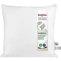 beties Federkissen PublikPlus, Füllung: Enten- und Gänsefedern, Bezug: Baumwolle, Seitenschläfer, Nackenstütze, Bauchschläfer, Rückenschläfer, 1-tlg., 50 % Mehrfüllung – waschbar - in verschiedenen Größen erhältlich