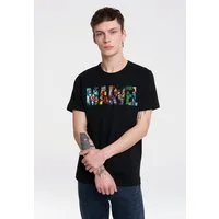 LOGOSHIRT T-Shirt Marvel Comic Colour Logo mit coolem Print