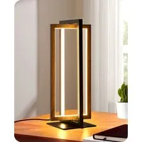 EDISHINE LED Tischleuchte Drehbare, Touch Dimmbare Nachttischlampe deko, LED fest integriert, Industrielle Tischlampe aus Metall, 3 Farbtemperaturen