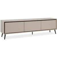 Finori Lowboard 3 Klappen, in Sand / Schwarz - 175x50x38cm (BxHxT)