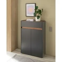 Home affaire Schuhschrank City/Giron, modernes Schuhregal, Schrank für 16 Schuhe, Schuhkommode eine Schublade und vier Schuhfächer, viel Stauraum, 93 cm breit